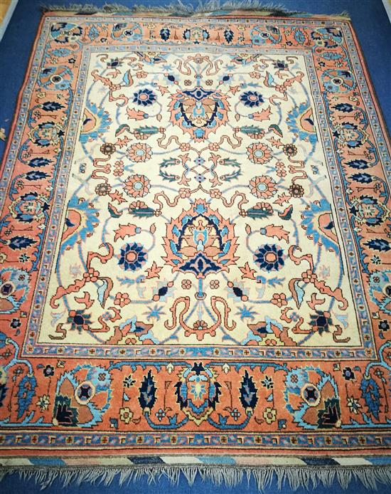 A north west Persian ivory ground rug 160 x 120cm